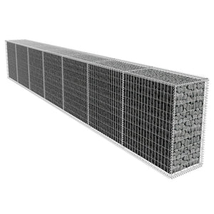 NNEVL Gabion Wall with Cover Galvanised Steel 600x50x100 cm