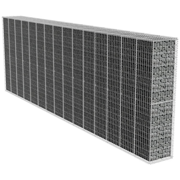 NNEVL Gabion Wall with Cover Galvanised Steel 600x50x200 cm