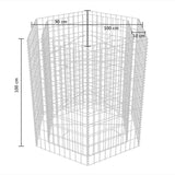 NNEVL Hexagonal Gabion Raised Bed 100x90x100 cm