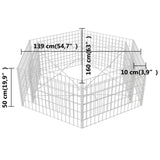 NNEVL Hexagonal Gabion Raised Bed 160x140x50 cm