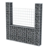 NNEVL Gabion Basket U-Shape Galvanised Steel 160x20x150 cm