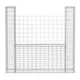 NNEVL Gabion Basket U-Shape Galvanised Steel 160x20x150 cm