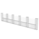 NNEVL Gabion Basket U-Shape Galvanised Steel 570x20x100 cm