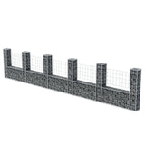 NNEVL Gabion Basket U-Shape Galvanised Steel 570x20x100 cm