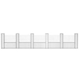 NNEVL Gabion Basket U-Shape Galvanised Steel 570x20x100 cm