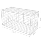 NNEVL Gabion Basket Galvanised Steel 100x50x50 cm