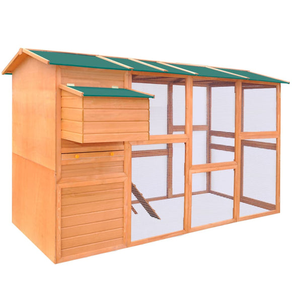 NNEVL Chicken Coop Wood 295x163x170 cm