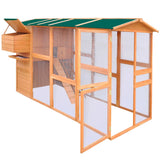 NNEVL Chicken Coop Wood 295x163x170 cm