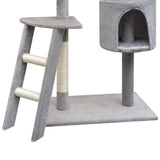 NNEVL Cat Tree with Sisal Scratching Posts 150 cm Grey