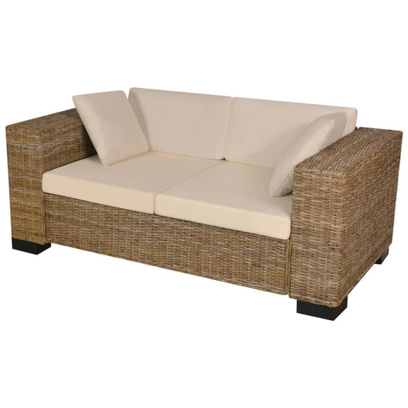 NNEVL Seven Piece 2-Seater Sofa Set Real Rattan