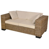 NNEVL Seven Piece 2-Seater Sofa Set Real Rattan