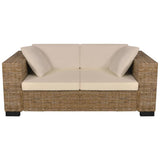 NNEVL Seven Piece 2-Seater Sofa Set Real Rattan