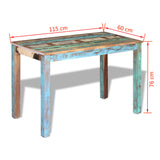 NNEVL Dining Table Solid Reclaimed Wood 115x60x76 cm