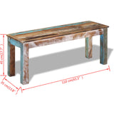 NNEVL Bench Solid Reclaimed Wood 110x35x45 cm