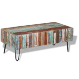 NNEVL Coffee Table Solid Reclaimed Wood 100x50x38 cm
