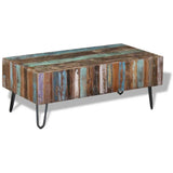 NNEVL Coffee Table Solid Reclaimed Wood 100x50x38 cm