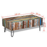 NNEVL Coffee Table Solid Reclaimed Wood 100x50x38 cm