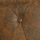 NNEVL Chesterfield Sofa 3-Seater Artificial Leather Brown