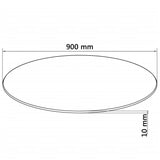NNEVL Table Top Tempered Glass Round 900 mm