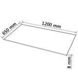 NNEVL Table Top Tempered Glass Rectangular 1200x650 mm