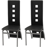 NNEVL Dining Chairs 2 pcs Black Faux Leather