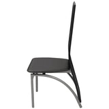 NNEVL Dining Chairs 2 pcs Black Faux Leather