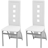 NNEVL Dining Chairs 2 pcs White Faux Leather