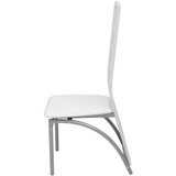 NNEVL Dining Chairs 2 pcs White Faux Leather