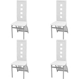 NNEVL Dining Chairs 4 pcs White Faux Leather