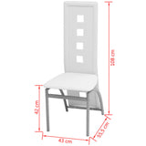 NNEVL Dining Chairs 4 pcs White Faux Leather