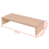 NNEVL Monitor Stand Chipboard 60x23.5x12 cm Beige