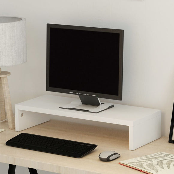 NNEVL Monitor Stand Chipboard 60x23.5x12 cm White