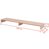NNEVL Monitor Stand Chipboard 118x23.5x9 cm Beige