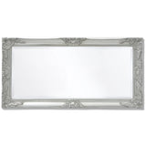 NNEVL Wall Mirror Baroque Style 100x50 cm Silver