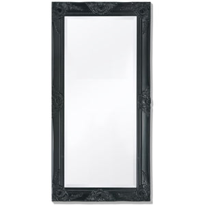 NNEVL Wall Mirror Baroque Style 100x50 cm Black
