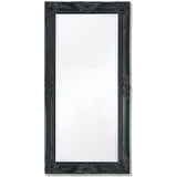 NNEVL Wall Mirror Baroque Style 100x50 cm Black
