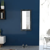 NNEVL Wall Mirror Baroque Style 100x50 cm Black
