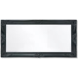 NNEVL Wall Mirror Baroque Style 100x50 cm Black