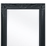 NNEVL Wall Mirror Baroque Style 100x50 cm Black