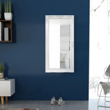 NNEVL Wall Mirror Baroque Style 120x60 cm White