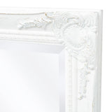 NNEVL Wall Mirror Baroque Style 120x60 cm White