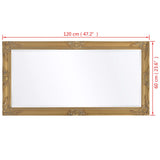 NNEVL Wall Mirror Baroque Style 120x60 cm Gold
