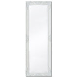 NNEVL Wall Mirror Baroque Style 140x50 cm White