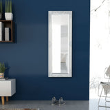 NNEVL Wall Mirror Baroque Style 140x50 cm White