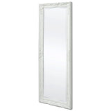 NNEVL Wall Mirror Baroque Style 140x50 cm White