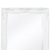 NNEVL Wall Mirror Baroque Style 140x50 cm White
