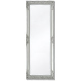 NNEVL Wall Mirror Baroque Style 140x50 cm Silver