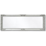 NNEVL Wall Mirror Baroque Style 140x50 cm Silver