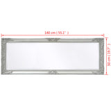 NNEVL Wall Mirror Baroque Style 140x50 cm Silver