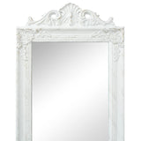 NNEVL Free-Standing Mirror Baroque Style 160x40 cm White